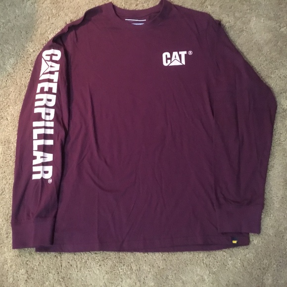 Caterpillar Other - NEW! Caterpillar Long Sleeve T -Shirt Burgundy (Large)